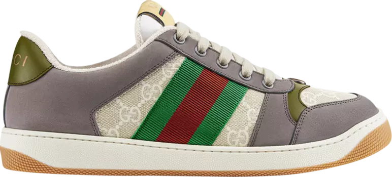 Кроссовки Gucci Screener 'GG Canvas - Grey Beige', кремовый