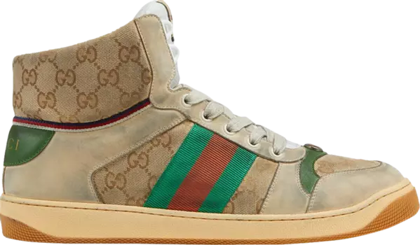 Кроссовки Gucci Screener GG High Off-White, тан