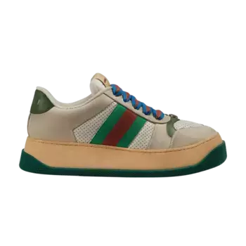 Кроссовки Gucci Screener Sneaker Off White Green Red, кремовый