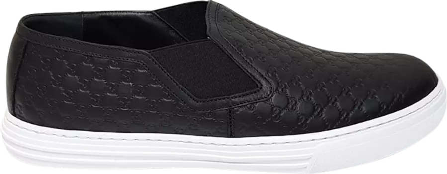 Кроссовки Gucci Signature Slip-On Black, черный