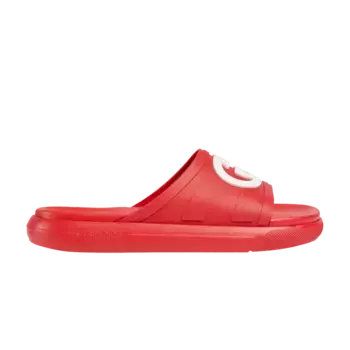 Кроссовки Gucci Slide Interlocking G - Maple Red, красный