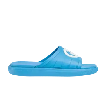 Кроссовки Gucci Slide Interlocking G - Super Blue, синий