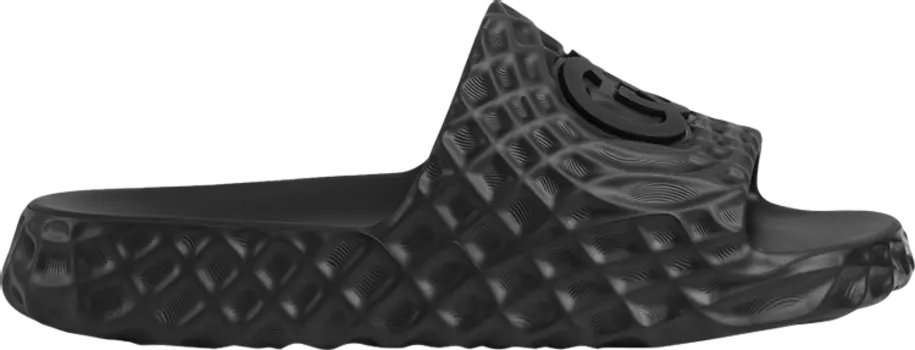 Кроссовки Gucci Slide Sandal 'Interlocking G - Black Water Ripples', черный