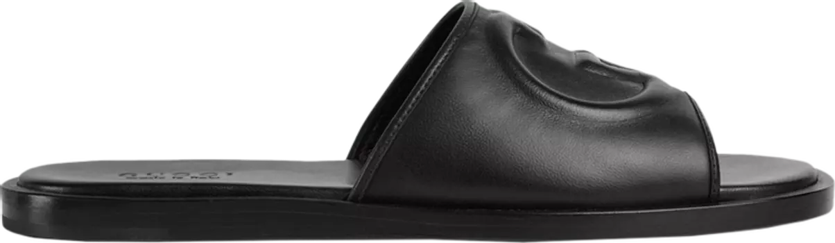 Кроссовки Gucci Slide Sandal 'Interlocking G - Black', черный