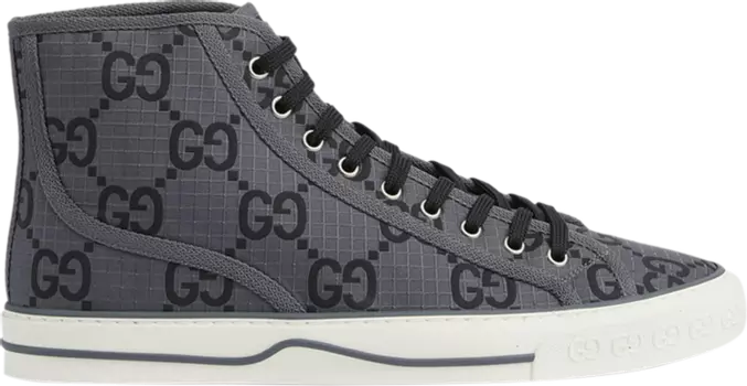 Кроссовки Gucci Tennis 1977 High 'GG Monogram - Grey Black', серый