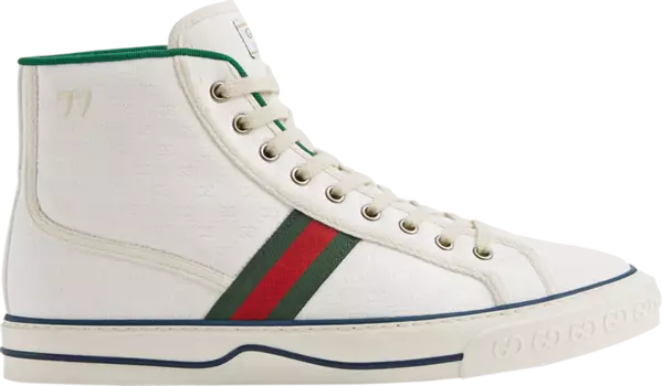 Кроссовки Gucci Tennis 1977 High White Mini GG, белый