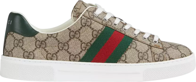 Кроссовки Gucci Wmns Ace 'GG Crystal Canvas - Beige', коричневый