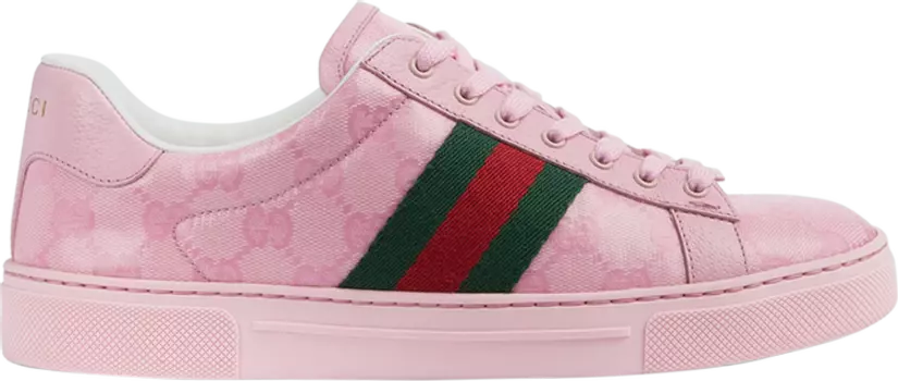 Кроссовки Gucci Wmns Ace 'GG Crystal Canvas - Pink', розовый