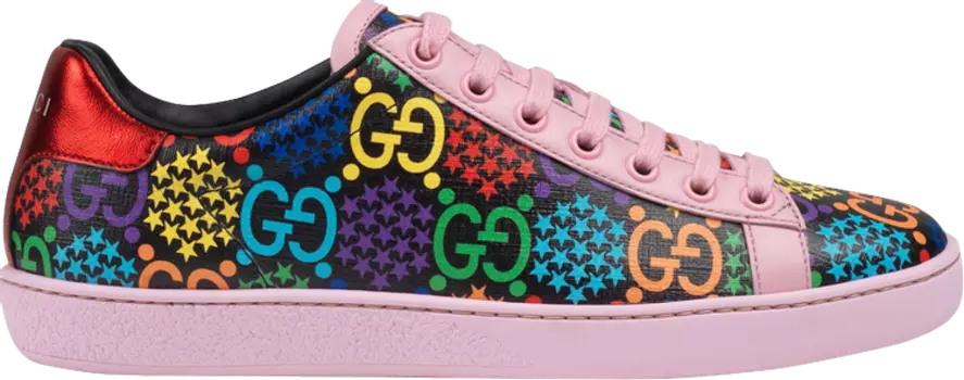 Кроссовки Gucci Wmns Ace GG Supreme Low Psychedelic - Pink, розовый