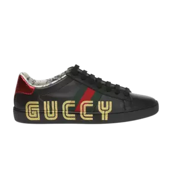 Кроссовки Gucci Wmns Ace Low Guccy Print - Black, черный