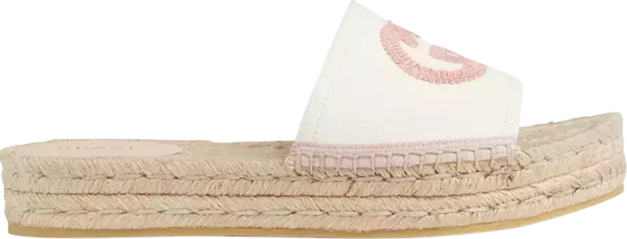 Кроссовки Gucci Wmns Espadrille Slide 'Interlocking G - White Shell', белый
