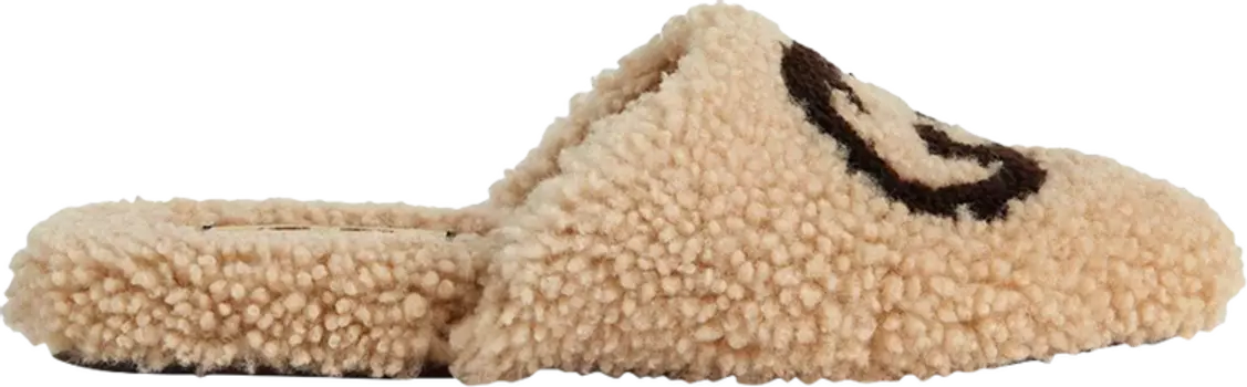 Кроссовки Gucci Wmns Faux Shearling Slipper Butterscotch, коричневый
