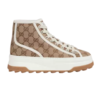 Кроссовки Gucci Wmns GG High 'Interlocking G - Beige', коричневый