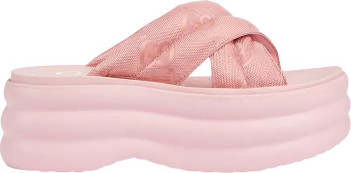 Кроссовки Gucci Wmns GG Platform Slide 'White', розовый