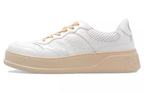 Кроссовки Gucci Wmns GG с тиснением, цвет "Белый бежевый"