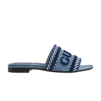 Кроссовки Gucci Wmns Gucci Script Slide Sandal, синий