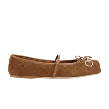 Кроссовки Gucci Wmns Horsebit Ballet Flat 'Brown', коричневый