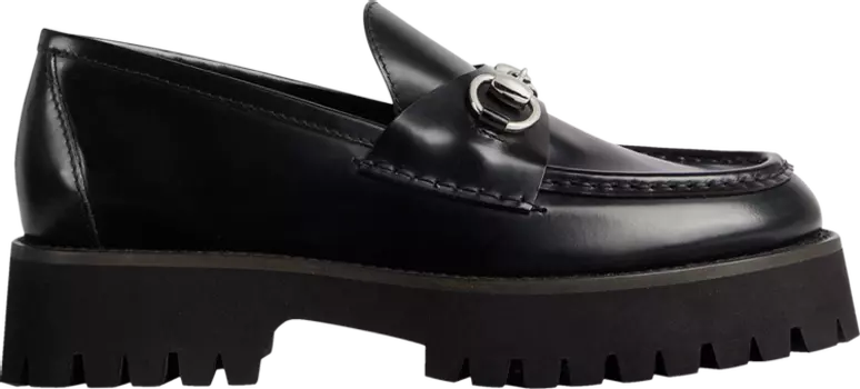 Кроссовки Gucci Wmns Horsebit Loafer 'Black', черный