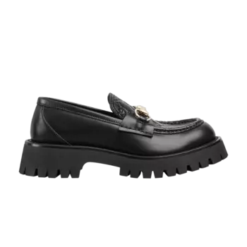 Кроссовки Gucci Wmns Horsebit Lug Sole Loafer 'Black', черный