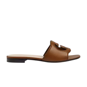 Кроссовки Gucci Wmns Interlocking G Cut-Out Slide Sandal, коричневый