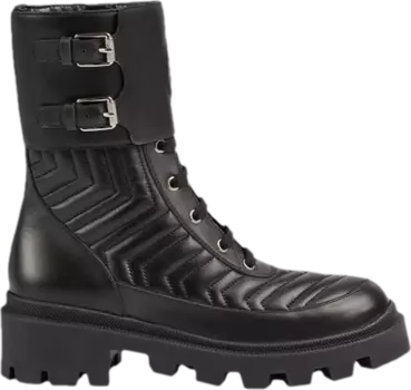 Кроссовки Gucci Wmns Leather Ankle Boot Interlocking G, черный