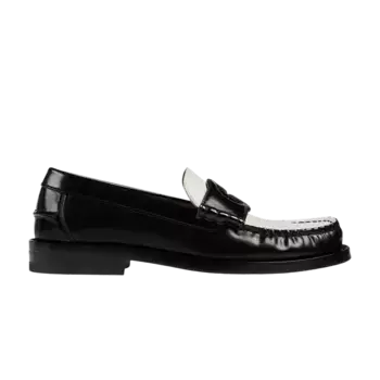 Кроссовки Gucci Wmns Loafer Interlocking G Cut-Out - Black White, черный