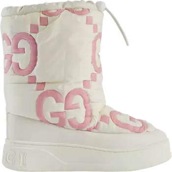 Кроссовки Gucci Wmns Maxi GG Boot White Pink Matelass, белый