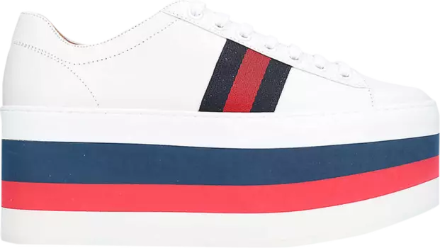 Кроссовки Gucci Wmns Peggy Leather Platform White, белый