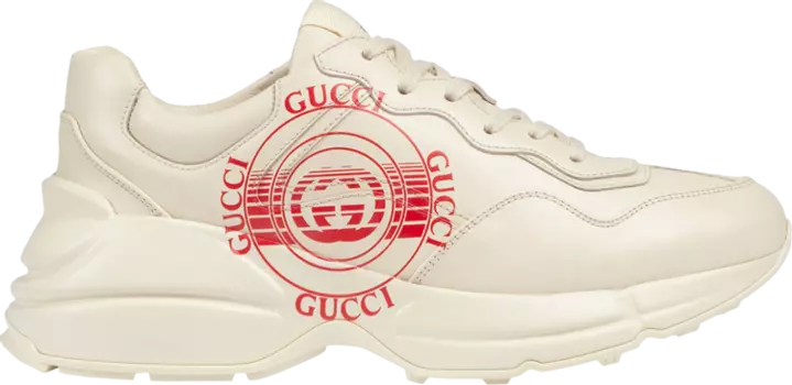 Кроссовки Gucci Wmns Rhyton Gucci Disk Print - Ivory, кремовый
