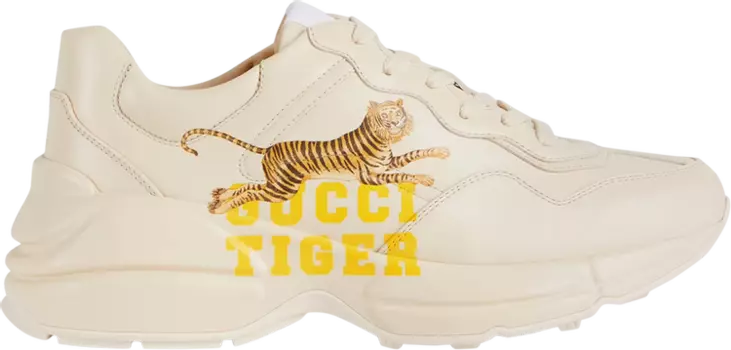 Кроссовки Gucci Wmns Rhyton Gucci Tiger, кремовый