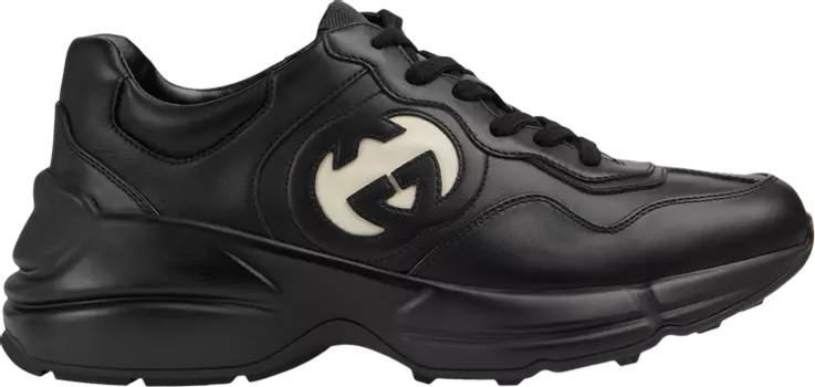 Кроссовки Gucci Wmns Rhyton Sneaker 'Black Ivory', черный