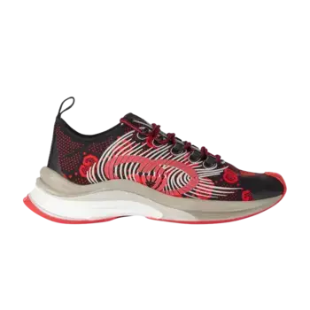 Кроссовки Gucci Wmns Run Sneaker, цвет Black Red Monogram