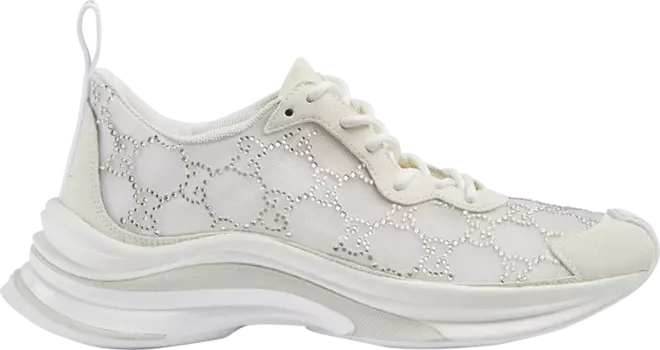 Кроссовки Gucci Wmns Run Sneaker 'GG Crystal - White', белый