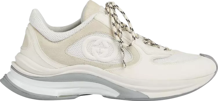 Кроссовки Gucci Wmns Run Sneaker 'White Suede', белый