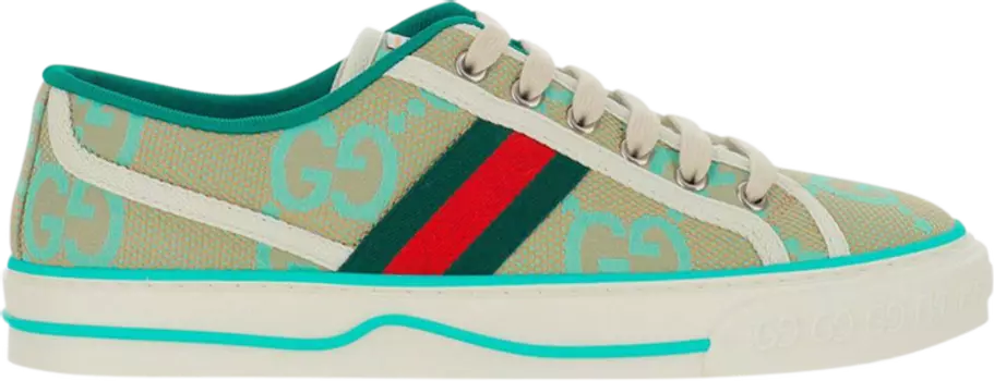 Кроссовки Gucci Wmns Tennis 1977 'Interlocking G - Green', зеленый