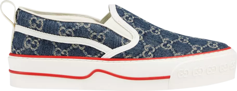 Кроссовки Gucci Wmns Tennis 1977 Slip-On Denim, синий