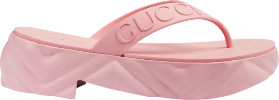 Кроссовки Gucci Wmns Thong Platform Sandal 'Pink', розовый
