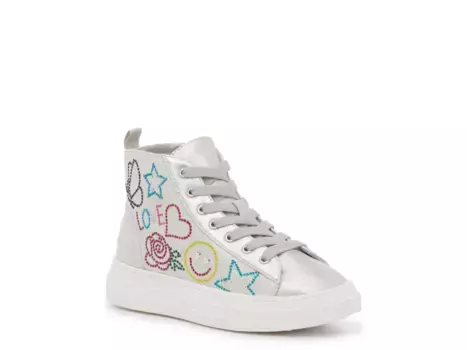 Кроссовки Gwen High-Top Sneaker Steve Madden, серебряный/металлик