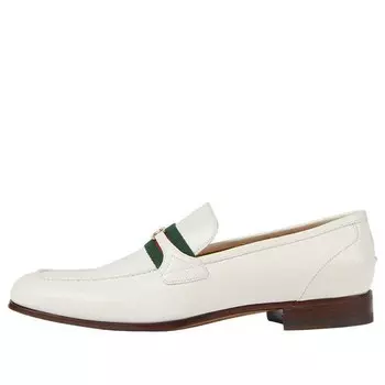 Кроссовки ha ha ha loafer with interlocking g 'white' Gucci, белый