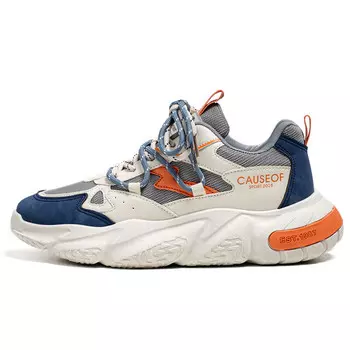 Кроссовки HACKBUTEER Chunky Sneakers Men Low-top, бежевый/оранжевый