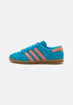 Кроссовки HAMBURG Adidas Originals, неоновый синий