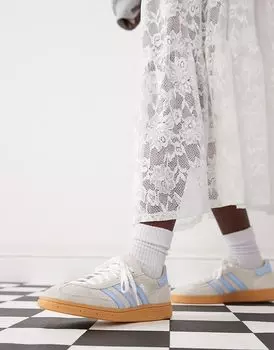 Кроссовки Handball Spezial серого и светло-голубого цвета adidas Originals
