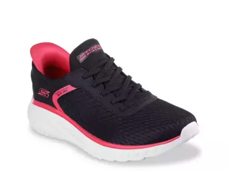 Кроссовки Hands Free Slip-Ins BOBs Sport Squad Chaos Stroke Of Luck Sneaker Skechers, черный/розовый