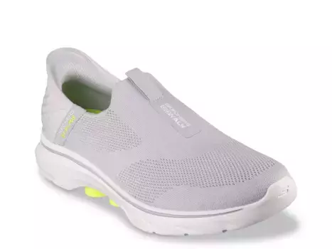 Кроссовки Hands Free Slip-Ins GO Walk 7 Easy On 2 Slip-On Sneaker Skechers, серый/зеленый