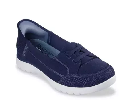 Кроссовки Hands Free Slip-Ins: On-The-Go Flex Bungee Slip-On Skechers, темно-синий