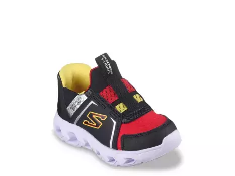 Кроссовки Hands Free Slip-Ins S-Lights Hypno-Flash 2.0 Brisk Brights Slip-On Sneaker Skechers, черный/красный