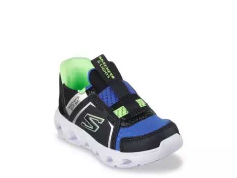 Кроссовки Hands Free Slip-Ins S-Lights Hypno-Flash 2.0 Brisk Brights Slip-On Sneaker Skechers, черный/зеленый