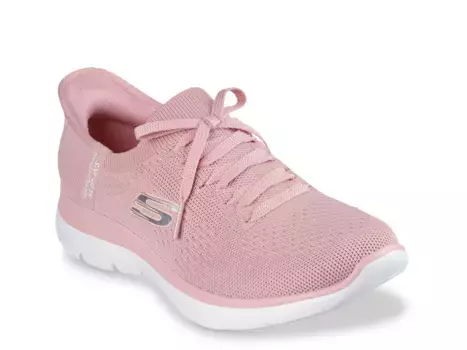 Кроссовки Hands Free Slip-ins Summits New Daily Slip-On Sneaker Skechers, светло-розовый