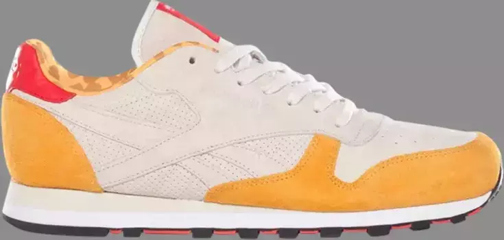 Кроссовки hanon x classic leather lux 'aberdeen leopards' Reebok, пломбир