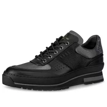 Кроссовки harlem monogram sneakers 'black epi leather' Louis Vuitton, серый